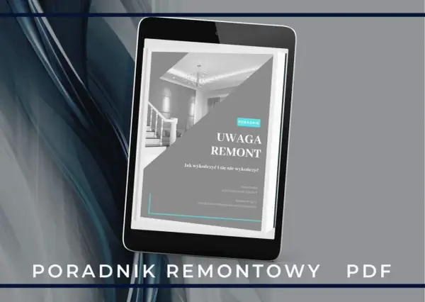 Poradnik "Uwaga Remont" na tablecie. Dowiedz się, jak zacząć remont mieszkania i go pomyślnie zakończyć.